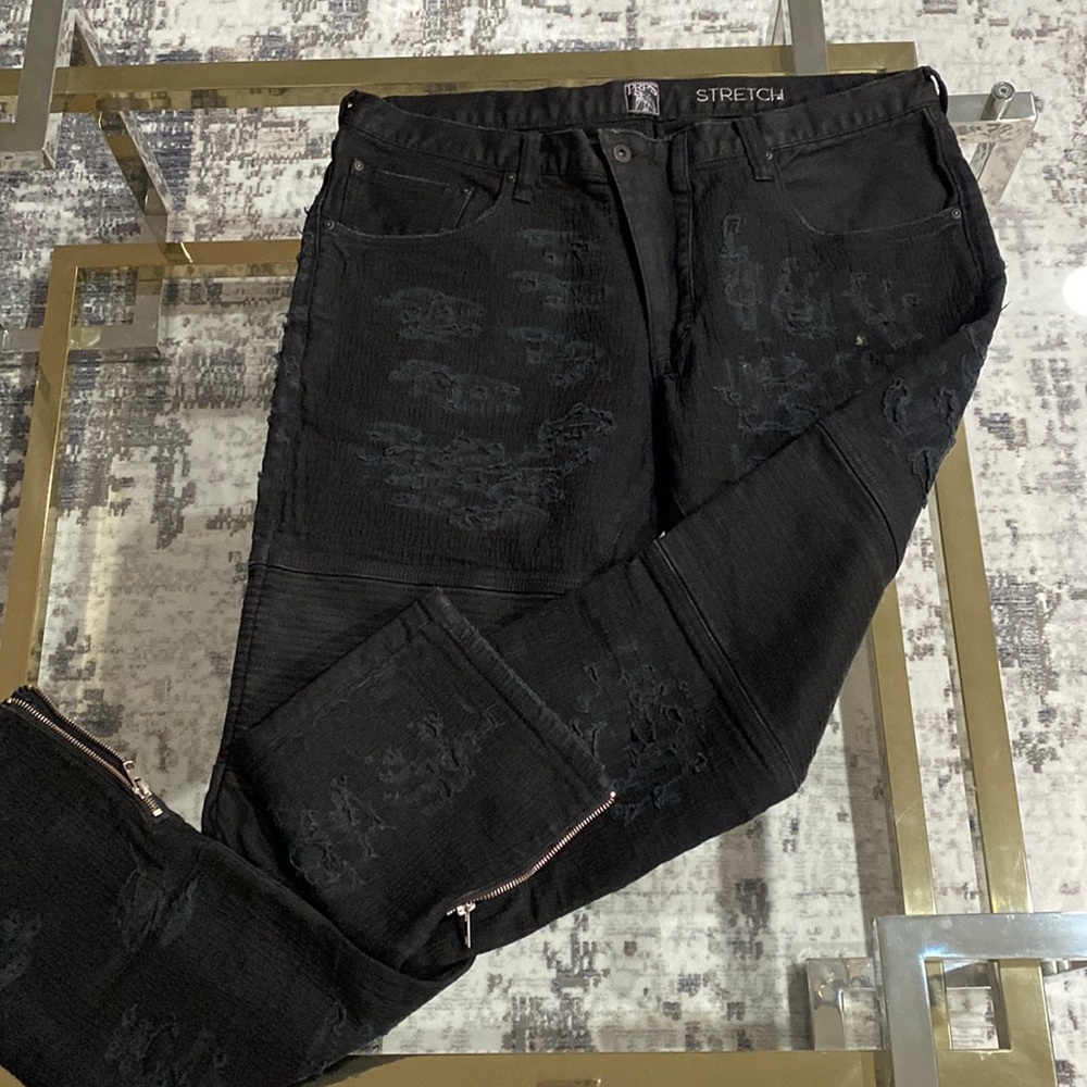 Men’s Black PRPS Distressed Jeans Size 38